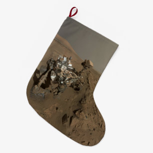 Grande Chaussette De Noël Forage Mars Curiosity Red Martian Paysage