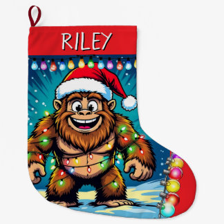Grande Chaussette De Noël Funny Christmas Sasquatch Personalized