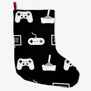 Grande Chaussette De Noël Gamer orienté de jeu vidéo de conception de jeu de
