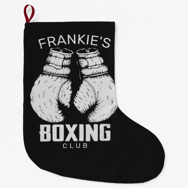 Grande Chaussette De Noël Gants de boxe club Boxer Gym Fighter (Devant)