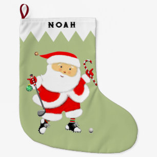 Grande Chaussette De Noël Golf personnalisé