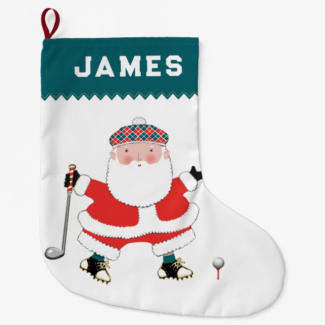 Grande Chaussette De Noël Golf Vacances Grand magasin de Noël (Devant)