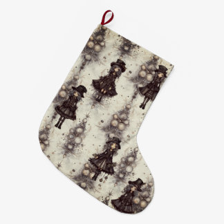 Grande Chaussette De Noël Gothique Steam Punk Alternative Fée de Noël