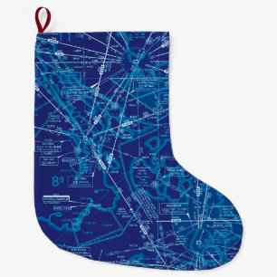 Grande Chaussette De Noël Graphique à basse altitude