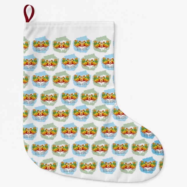 Grande Chaussette De Noël Hansa Puttuwa – Two Entwined Swans (Devant)