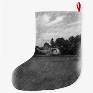 Grande Chaussette De Noël Hélicoptère