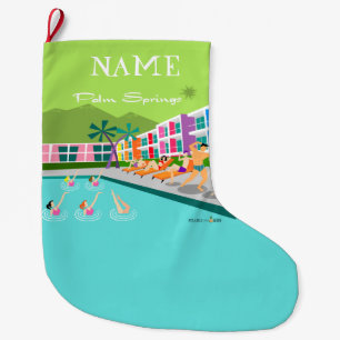 Grande Chaussette De Noël Hotel Retro Palm Springs - Rétro
