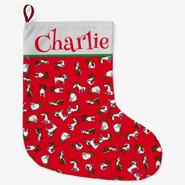 Grande Chaussette De Noël Jack Russell Christmas Stocking (Devant)