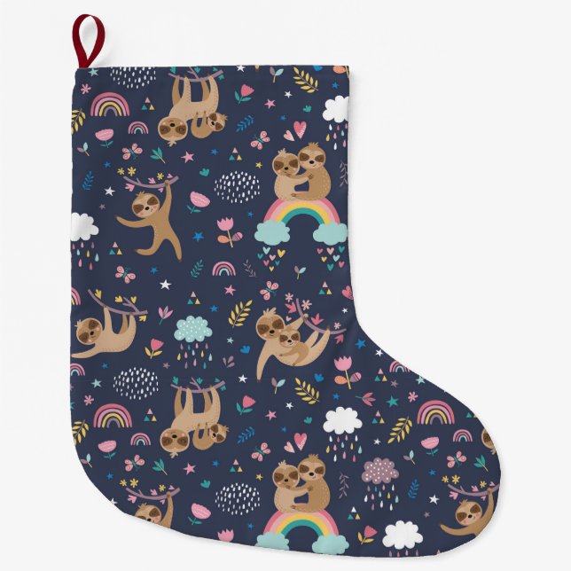 Grande Chaussette De Noël Jolies fentes Grosse réserve de Noël (Devant)