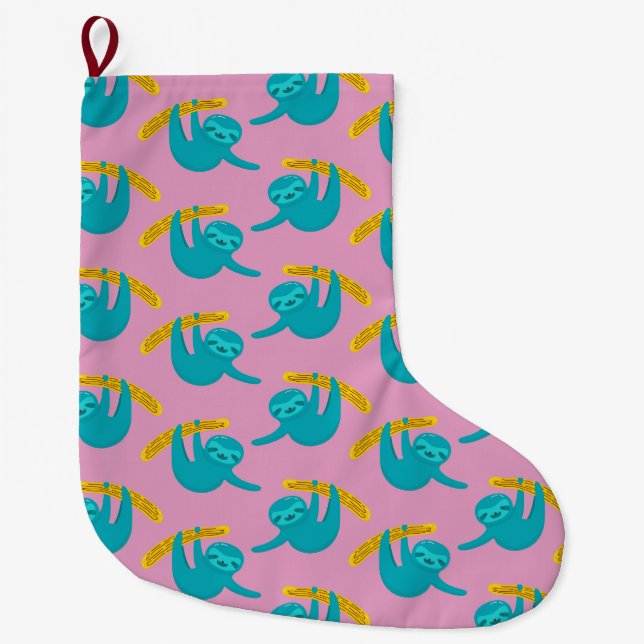 Grande Chaussette De Noël Jolies fentes Pop Art (Devant)