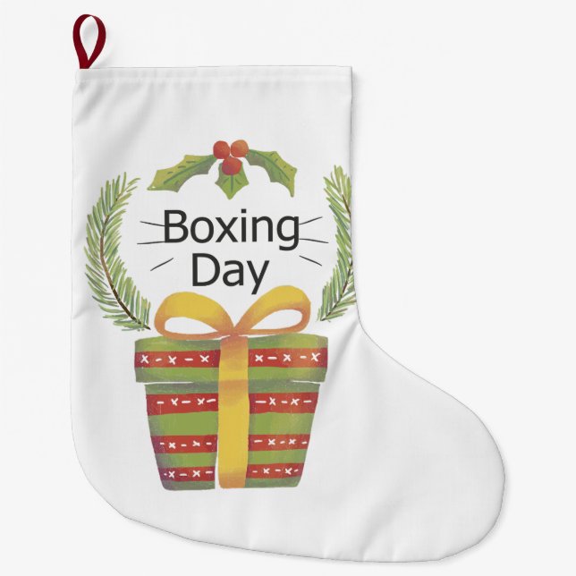 Grande Chaussette De Noël jour saint de Noël (Devant)