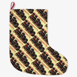 Grande Chaussette De Noël Joyeux Chrismutts Noël Fêtes Chiots Festif