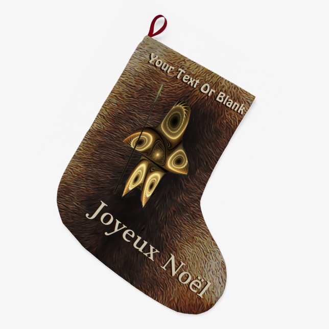 Grande Chaussette De Noël Joyeux Noё l - Chasseur inuit fragile (Devant (Accrochage))