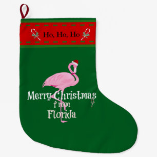 Grande Chaussette De Noël "Joyeux Noël de Floride"