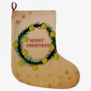 Grande Chaussette De Noël Joyeux Noël Stocker
