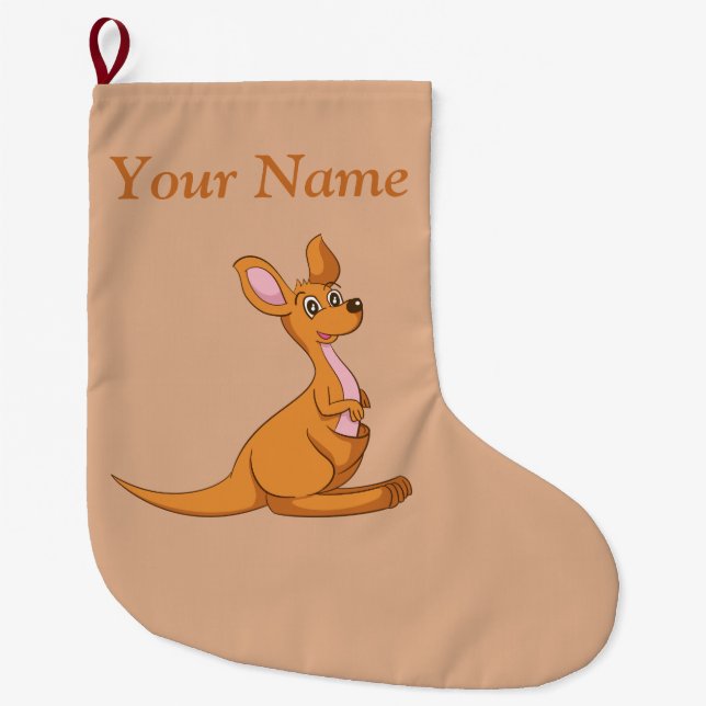 Grande Chaussette De Noël Kangaroo Christmas Stocking (Devant)