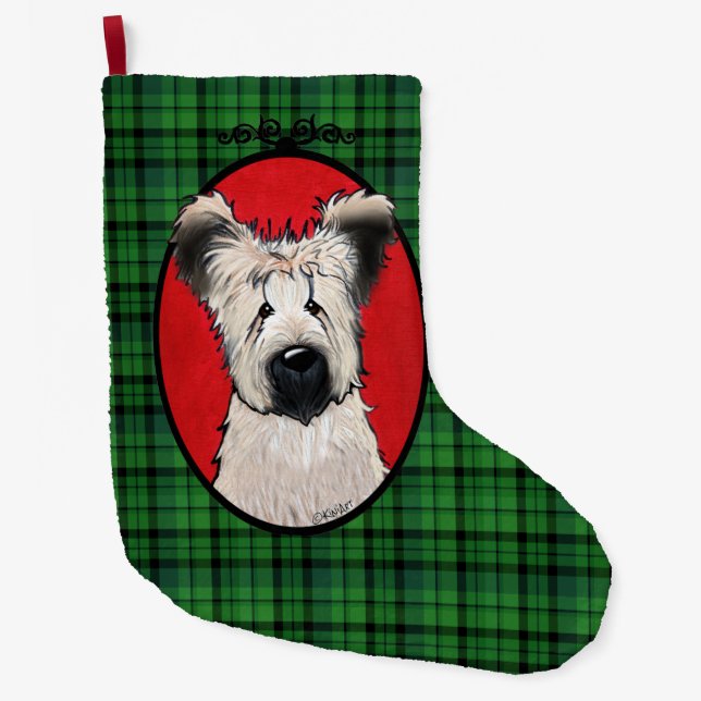 Grande Chaussette De Noël KiniArt Briard Noël Stocking (Devant)