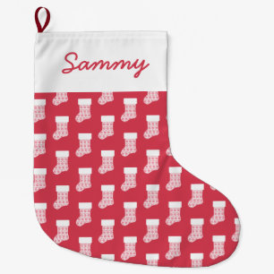 Grande Chaussette De Noël Knit d'hiver Noël Stocker