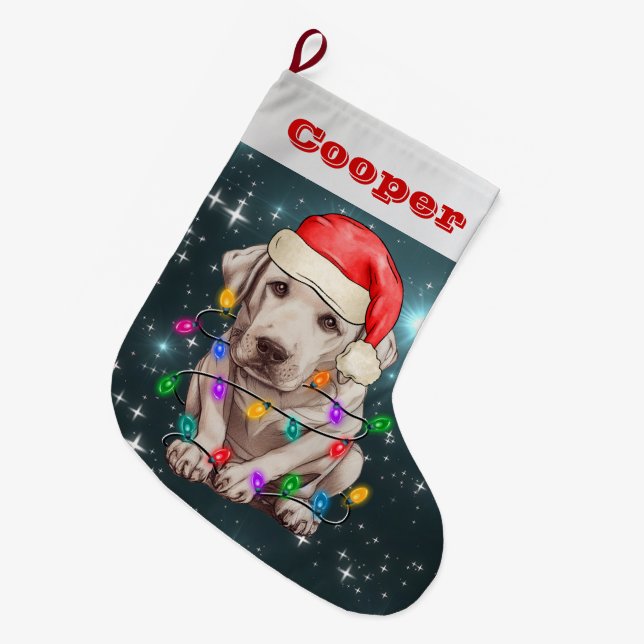 Grande Chaussette De Noël Labrador Retriever Christmas (Devant (Accrochage))