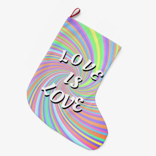 Grande Chaussette De Noël L'Amour Est Une Fierté D'Amour
