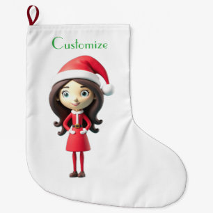 Grande Chaussette De Noël L'Assistant Heureux du Père Noël  Thunder_Cove 