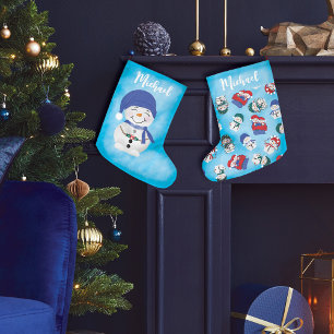 Grande Chaussette De Noël Le cacao de Snowman ravit Noël