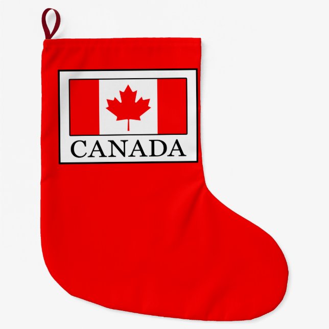 Grande Chaussette De Noël Le Canada (Devant)