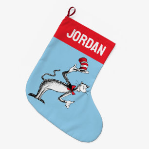 Grande Chaussette De Noël Le Chat au Chapeau s'incline