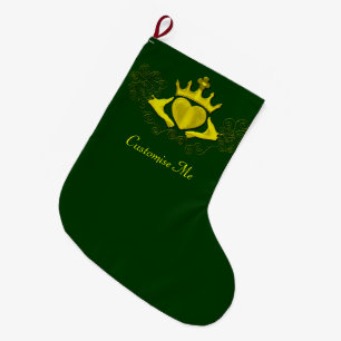Grande Chaussette De Noël Le Claddagh (Or)