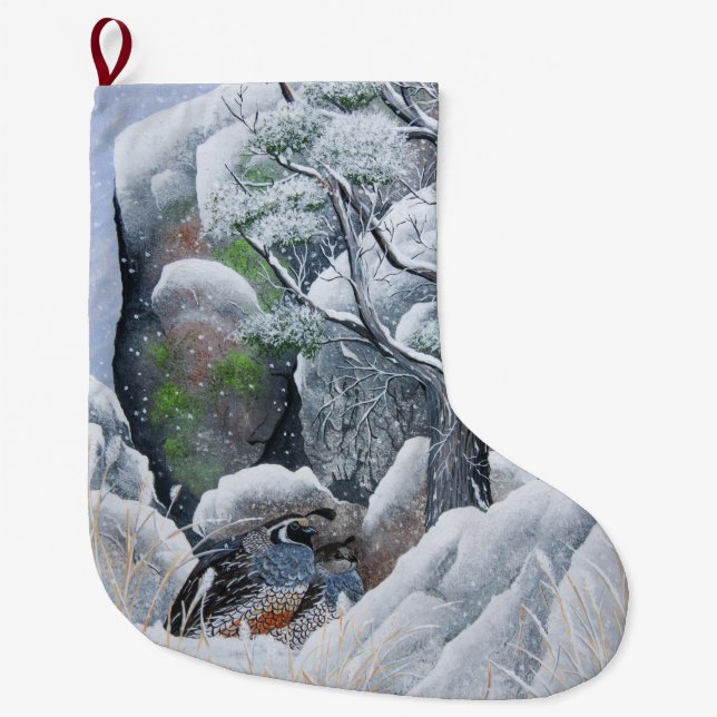 Grande Chaussette De Noël Le Couple Cosy (Devant)