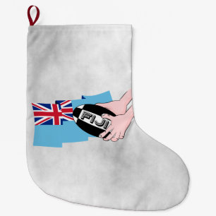 Grande Chaussette De Noël Le Drapeau des Fidji passe-passe du Rugby à XV