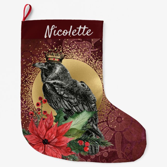Grande Chaussette De Noël Le Raven King Gothic (Devant)