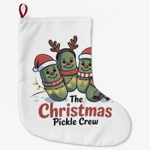 Grande Chaussette De Noël L'équipe de Pickle de Noël Amoureux de Pickles San