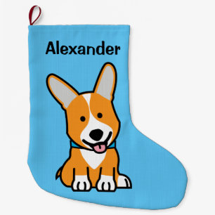 Grande Chaussette De Noël Les Corgis de corgi poursuivent le Pembroke