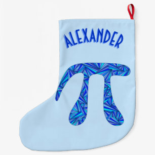 Grande Chaussette De Noël Les vacances bleues d'amusement de geek de maths