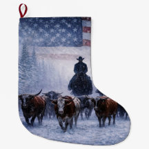 L'esprit de Noël cow-boy avec du bétail