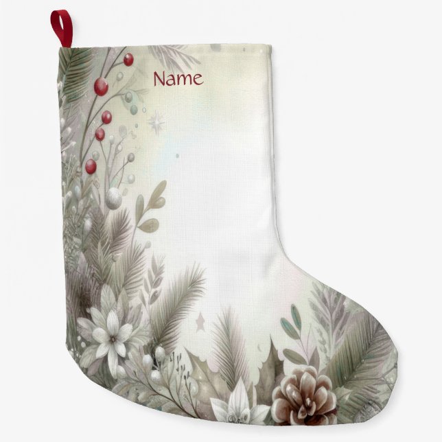 Grande Chaussette De Noël Lieu de Noël (Devant)