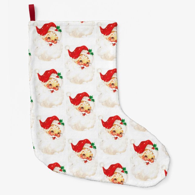 Grande Chaussette De Noël Magnifique Père Noël Christmas Stocking (Devant)