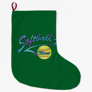 Grande Chaussette De Noël Maman de softball à frappe rapide queue athlétique