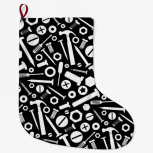 Grande Chaussette De Noël Manyman DO-IT-YOURSELF Mister Fixit Hammer Nuts Ou