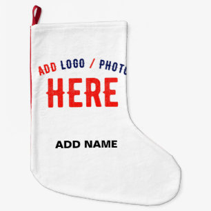 GRANDE CHAUSSETTE DE NOËL MARQUE BLANCHE MODERNE ET PERSONNALISABLE VÉRIFIÉE
