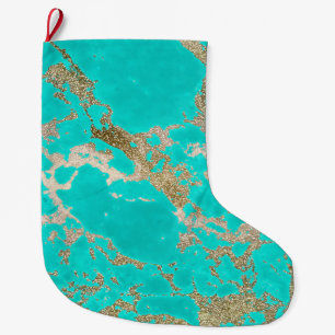 Grande Chaussette De Noël Merveilleux marbre de parties scintillant moderne 