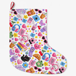 Grande Chaussette De Noël Mignon motif esthétique Kawaii Y2K sans couture –