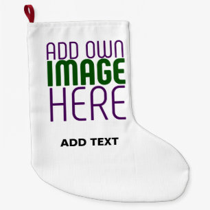 GRANDE CHAUSSETTE DE NOËL MODÈLE DE TEXTE D'IMAGE BLANCHE SIMPLE MODERNE
