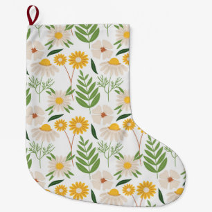 Grande Chaussette De Noël Modèle floral