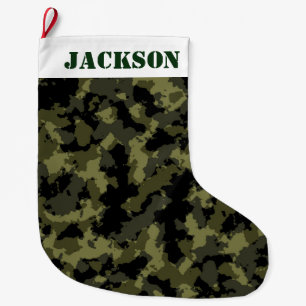 Grande Chaussette De Noël Motif Camo