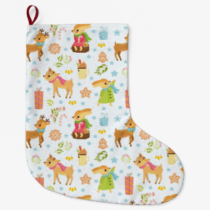 Grande Chaussette De Noël Motif de Noël mignon