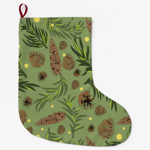 Grande Chaussette De Noël Motif de Noël, Pine Snow 11