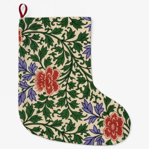 Grande Chaussette De Noël Motif de pivoine de chinoiserie vintage Owen Jones