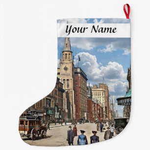 Grande Chaussette De Noël New York, NY - Cinquième Avenue en montant à parti
